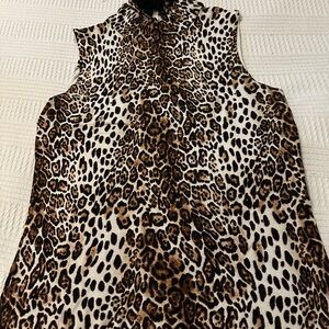 White House Black Market Animal Print Blouse